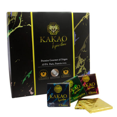 Kakao 1zpiritua Tres Medallas de lujo Caja 180 Gr X 18 Tabletas de 10 g c/u